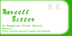 marcell bitter business card